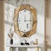 Large 3D Mirrored Wall Clock Beveled Glass Quartz Clock Art Dial Mute Wall Clock
