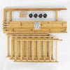 Wooden Open Wardrobe Garment Rack Clothing Hanging Shoe Rack Shelf With Pulley