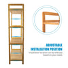 4 Tier Bamboo Kitchen Bathroom Laundry Shelf BookShelf Storage Rack Shop Display