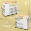 Rolling kitchen Island Mobile Serving Trolley Cart w/ Drawer and Towel Rack