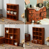 Retro Desktop Organizer Wall Storage Cabinet Cupboard Wooden Shelf Storage Box