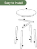80cm Round Dining Table for 4-6, Modern Circle Kitchen Table for Dining Room