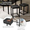 3-Piece Bar Table Set w/1 Table & 2 Upholstered Bar Stools