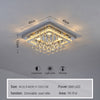 40cm Crystal Chandelier Lamp LED Square Crystal Ceiling Light Dimmable w/ Remote