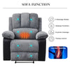 Electric Recliner Armchair 8 Point Electric Heated Massage Sofa Arm Chair Home