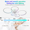 Dimmable LED Ceiling Fan Light Living Room Chandelier Lamp With Remote Control