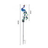 Outdoor Solar Peacock Stake Light with Rain Gauge Art Iron LED Pathway Lawn Lamp