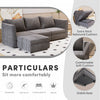 Flamaker Cord Corner Sofa Suite Set Footstool 3 Seater Grey Blue Beige Chairs