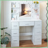 Bedroom Dressing Table Vanity Desk Set With Hollywood LED Lighted Mirror Drawers