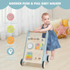 Wooden Baby Walker Toddler Push Walker Sit to Stand Kids Activity Center