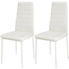 4 Pcs Dining Chairs Set PU Leather Metal Legs PADDED SEAT Home Room Restaurants