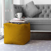 luxury velvet cube foot stool rest seat soft pouffe rucomfy beanbags