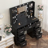 Dressing Table Mirror with Lights Makeup Vanity Desk Organizer Dresser 7 Drawers