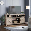 Entertainment Center 150cm Sliding Barn Door TV Stand w/Shelf-Grey