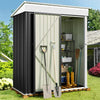 Metal Steel Tool Shed Cabin Pent Roof Small Outdoor Storage House Cabinet 3x5ft