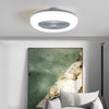Round LED Ceiling Fan Light Dimmable Living Room Chandelier Lamp Remote Control