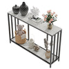 Slim Marble Console Table 2Tier Telephone Sofa Table Hallway Table Storage Shelf