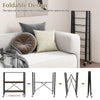 Costway 3-Tier Foldable Shelving Unit Heavy Duty Metal Shelves with Wheels
