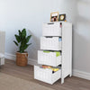 High Gloss Chest of 4 Drawers Tall Wide Bedside Table Cabinet Bedroom Furniture