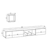 AVIOR TV Stand / TV Cabinet / TV Unit 180 cm / 3-Door / 6-Shelf / Sapphire Oak
