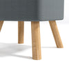 Linen Upholstered Shoes Bench Footrest Foot Stool Ottoman Seat with 4 Wood Legs