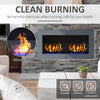 90-140cm Bio Ethanol Fireplace Grey Wall/Insert Biofire Fire Burner +Accessories