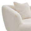 2 Seater Sofa Modern Teddy Fabric Couch Love Seat Sofa Settee Living Room White