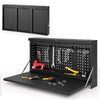 Wall-mounted Folding Workbench 2-in-1 Pegboard Tool Organizer Hanging Table