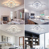 LED Crystal Ceiling Light Semi Flush Mount Ceiling Lamp With RGB Backlight Nsdpg