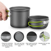 Camping Cookware Mess Stove Kit 14PCS Aluminum Cooking Pot Fry Pan Bowl BBQ Set