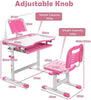 Kids Desk and Chair Set Height Adjustable Kids Study Table and Chair Set