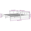 Daybed without Wax Brown 90x200 Solid Wood Pine B3H8
