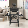 Professional Folding Black Director Chair Make up Artist Chair Aluminum Frame UK