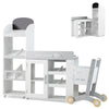 Convertible Wooden Play Store with Shopping Cart & Chalkboard-White
