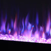LED Fire Wall Mounted Electric Fireplace 70"inch Wall Insert Glass Logs Heater