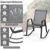 Patio Rocking Chair Set of 2 Outdoor Ergonomic Rockers Breathable Rocking Chair