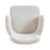 White Teddy Velvet Vanity Chair Swivel Desk Chair For Home Office, Metal Legs