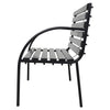Metal Garden Bench Slatted 2 Seater Yard Patio Park Chair Seat Outdoor Furniture