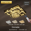 Modern Square Ceiling Chandelier Crystal Silver Light Lamp Pendant Home Hallway