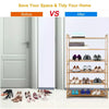 6 Tier Wooden Shoe Rack Tall Storage Shelf Cabinet Footwear Stand Organiser Home
