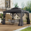 Garden Gazebo Wedding Marquee Barbecue Party Curtain Furniture W/ Ground Stake