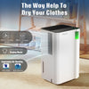 12L/Day Electric Dehumidifier Drying Portable Moisture Timer Silent Mould Light