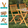 Wooden Folding Garden Dining Table and Chair Set 4 Seater Acacia Wood Patio