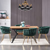Velvet Dining Chair with Door Knocker Ring Windsor Dressing Room Chair 1/2/4/6
