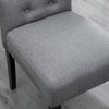 2/4/6x Fabric Button Tufted Dining Chairs Upholstered Kitchen Dining Room Grey