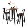 Vintage High Bar Table & 2/4 Stools Kitchen Breakfast Dining Room Furniture Set