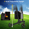 Three Wheel Rollator Walker Aluminium Foldable Mobility Aid Walker w/Handle