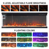 Electric Fireplace 3 Sided Panoramic Fire 40 inch Standing Insert LED Flames