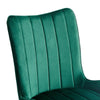 2 pcs Green Velvet Dining Chairs High Back Kitchen Dining room Chair Stripe Type