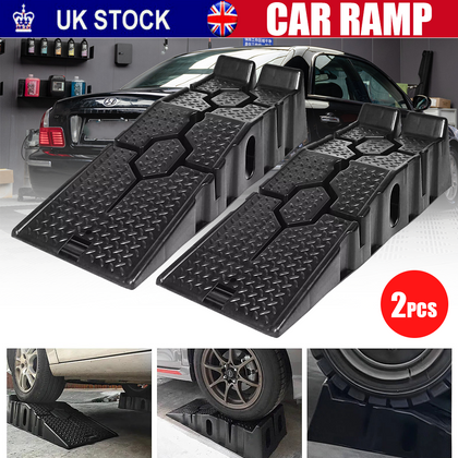 2pcs 5 Ton Car Ramp 2.5+2.5 Ton Heavy Duty jack lift Lifting Rift Plastic Ramps